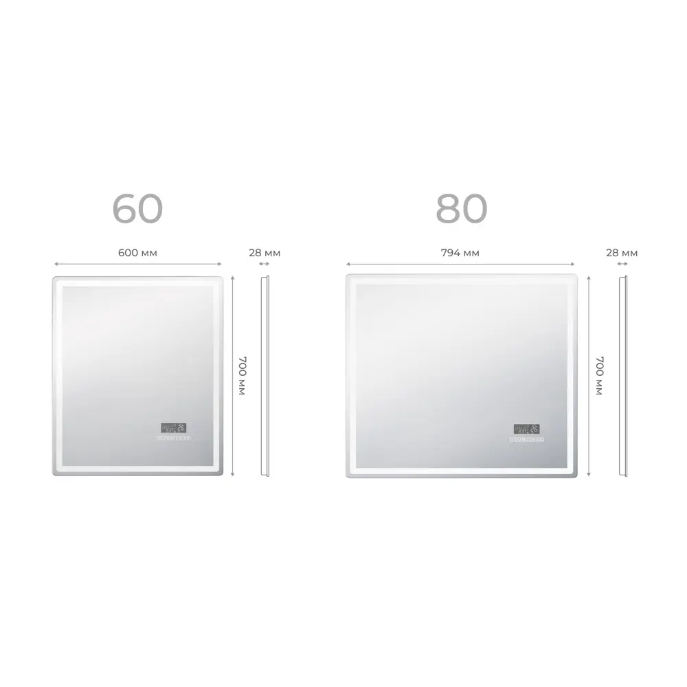 Зеркало Vigo Eva Media Voice с подсветкой и Bluetooth-колонкой 60x70 см 89415239 STLM-1576188 - Вид №5