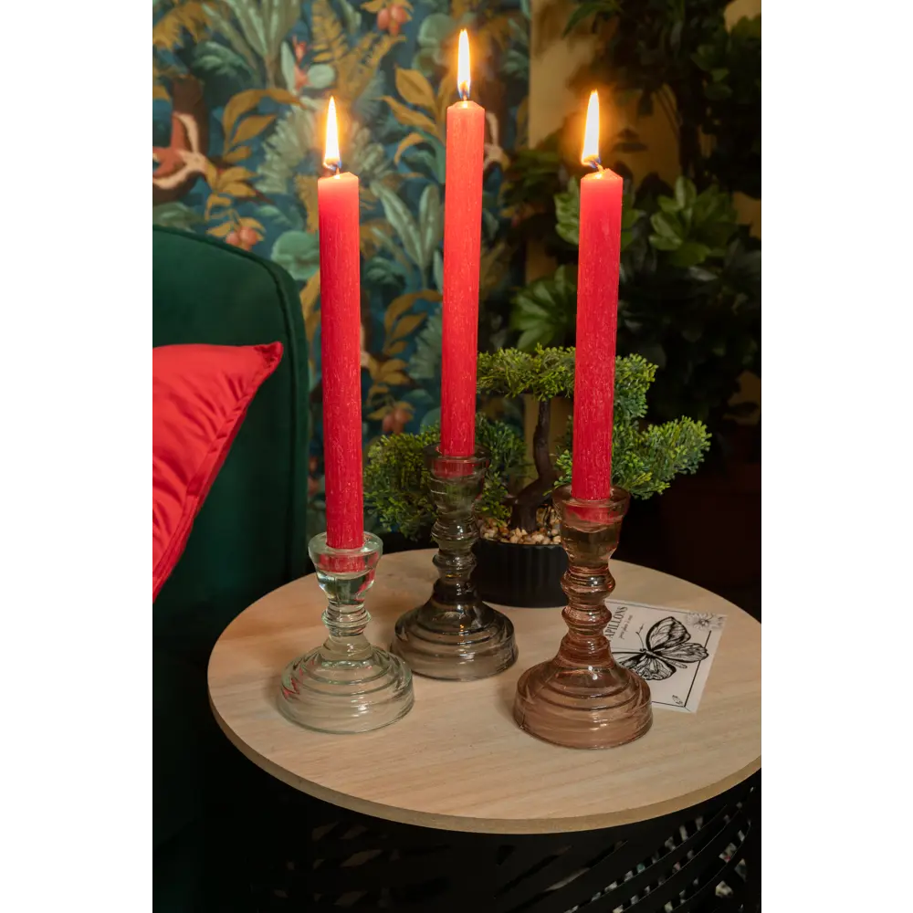 Santreyd: Набор столовых свечей «Рустик» бордовые 25 см - 4 шт 82535895 STLM-0029193 - Вид №3