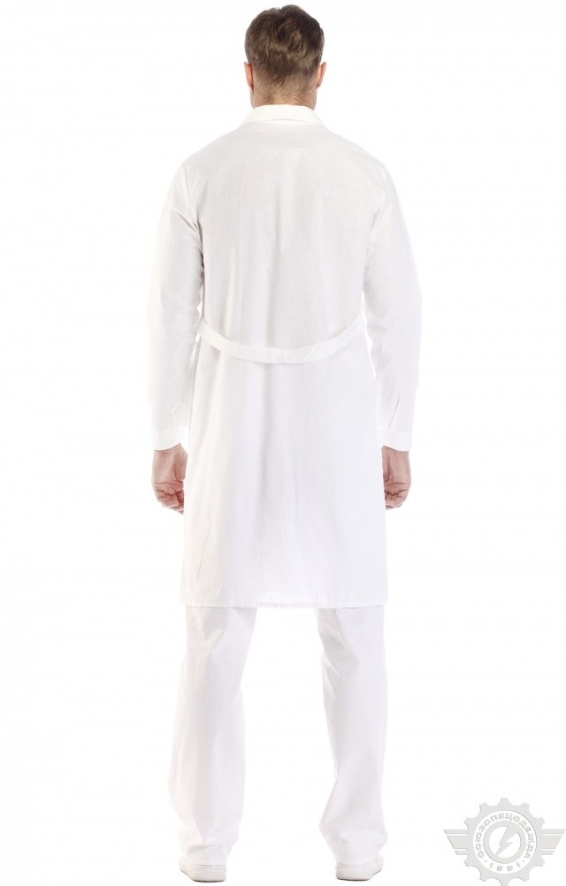 61720 Халат мужской белый  Медицинская одежда  размер 44-46/170-176 Спецодежда  - Вид №8