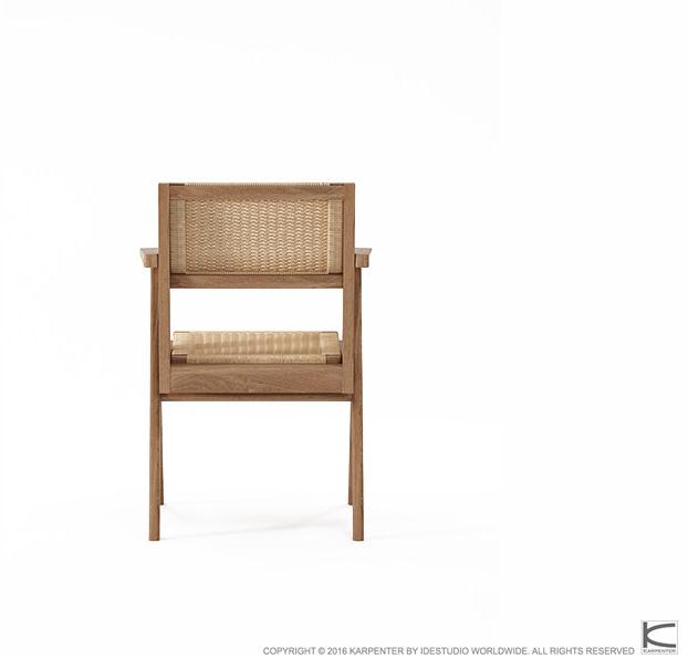 KARPENTER Стул из тика и веревки с подлокотниками Tribute Tb08-t - Вид №1