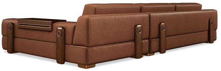 Porustudio 3-х местный кожаный диван с шезлонгом sun-id-1489217 - Вид №3