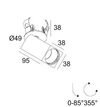 Квадратный регулируемый светодиодный прожектор Deltalight Octav ARCH-00048150 - Вид №5