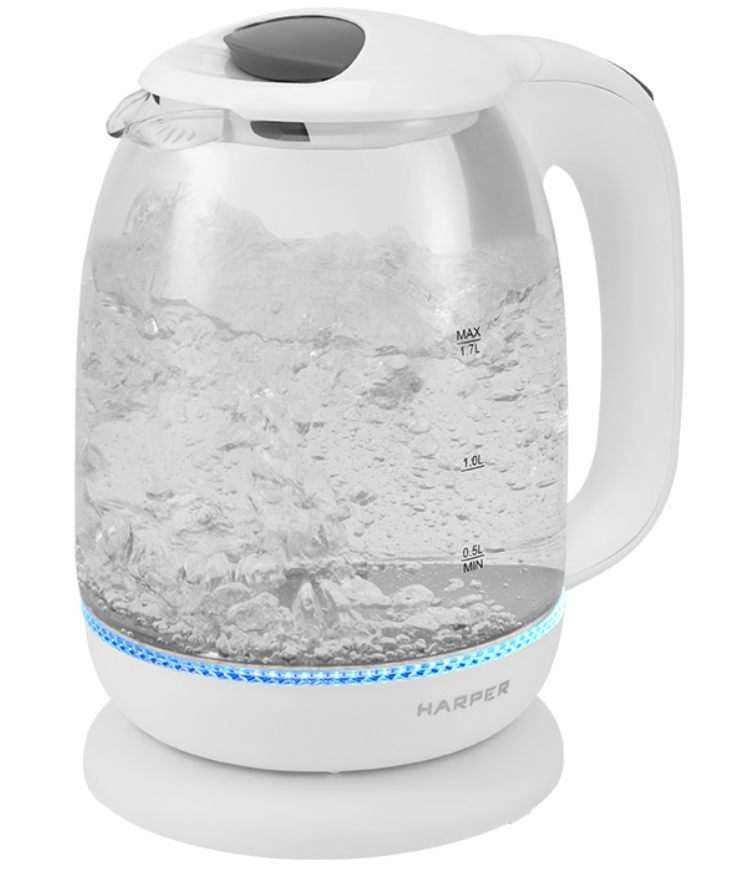 9955687 Электрочайник HARPER HWK-GM02 белый STDN-0127306 - Вид №1