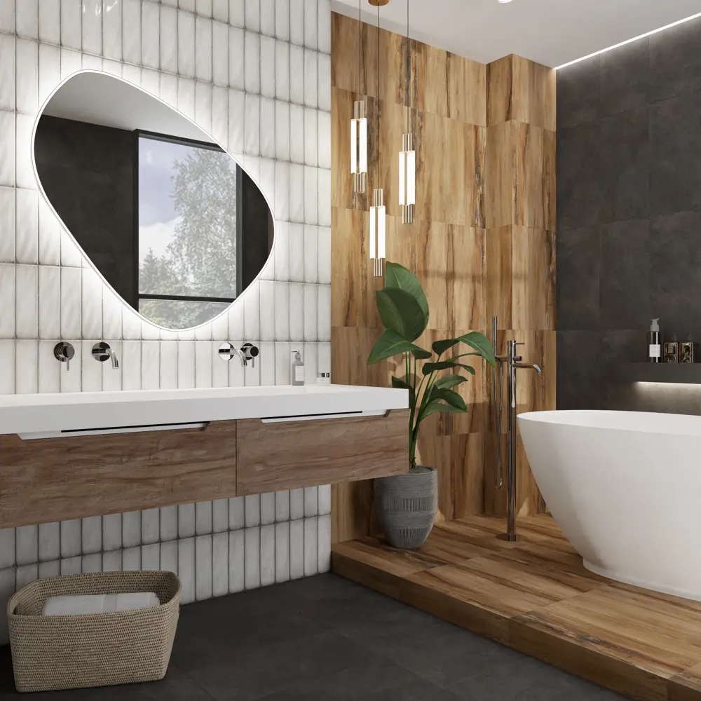 Керамин Хейз: настенная плитка светло-серого оттенка для элегантного интерьера 89364777 STLM-0947571 - Вид №3