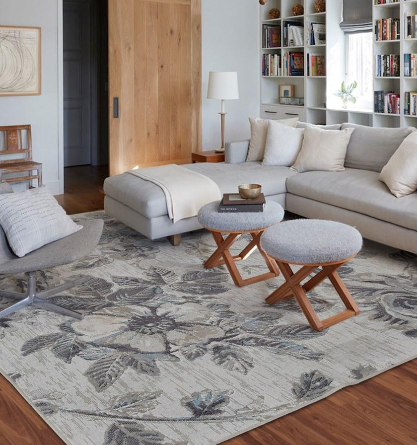 De Dimora Прямоугольный коврик с цветочным рисунком из вискозы Atmosphere sun-id-1510394 - Вид №2