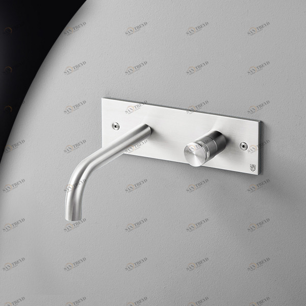 Смеситель для раковины HIRO HIR21L серебристый глянцевый Radomonte