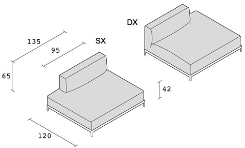 Alias Модульный диван из ткани Aluzen soft P45 - Вид №2