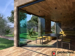 Protezioni Безрамное алюминиевое складывающееся окно Visio