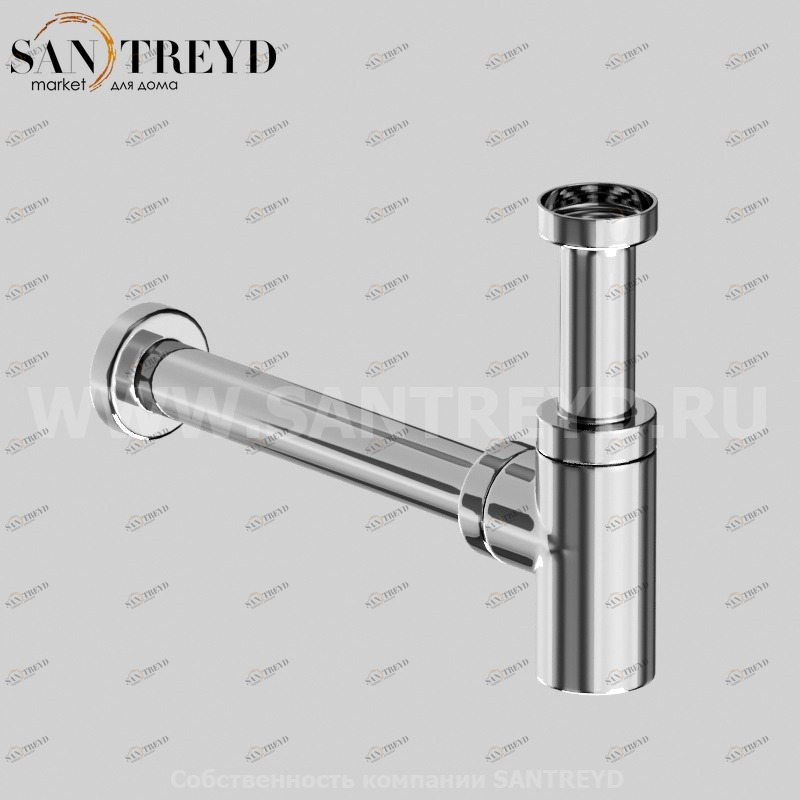 SF052CR Уменьшенный в размерах сифон для навесного биде 5 см хромированный Globo ACCESSORIES Италия Ceramica Globo