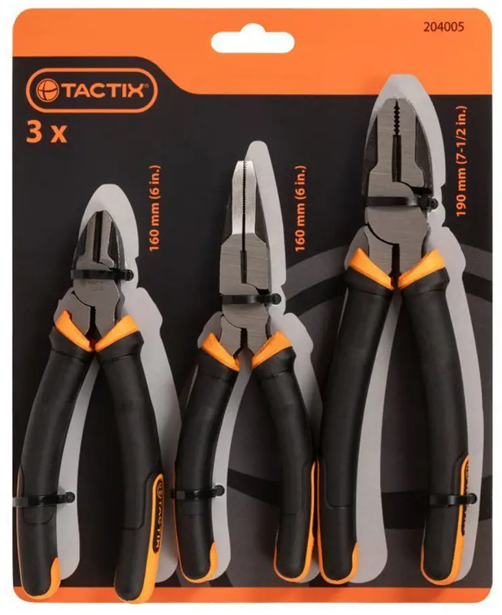 91776187 Набор инструментов Tactix 204005, 3 предмета STLM-0844359