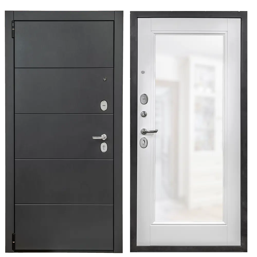 PORTIKA Входная дверь Порта Р-3 с зеркалом и противовзломной защитой 84531954 STLM-0051315