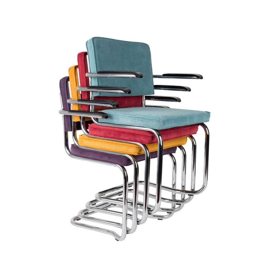 Кресло Ridge Kink Rib желтое Zuiver 1200053 - Вид №7