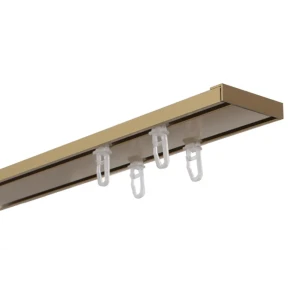 Карниз двухрядный Арт-декор Atlant 280 см алюминий цвет золото