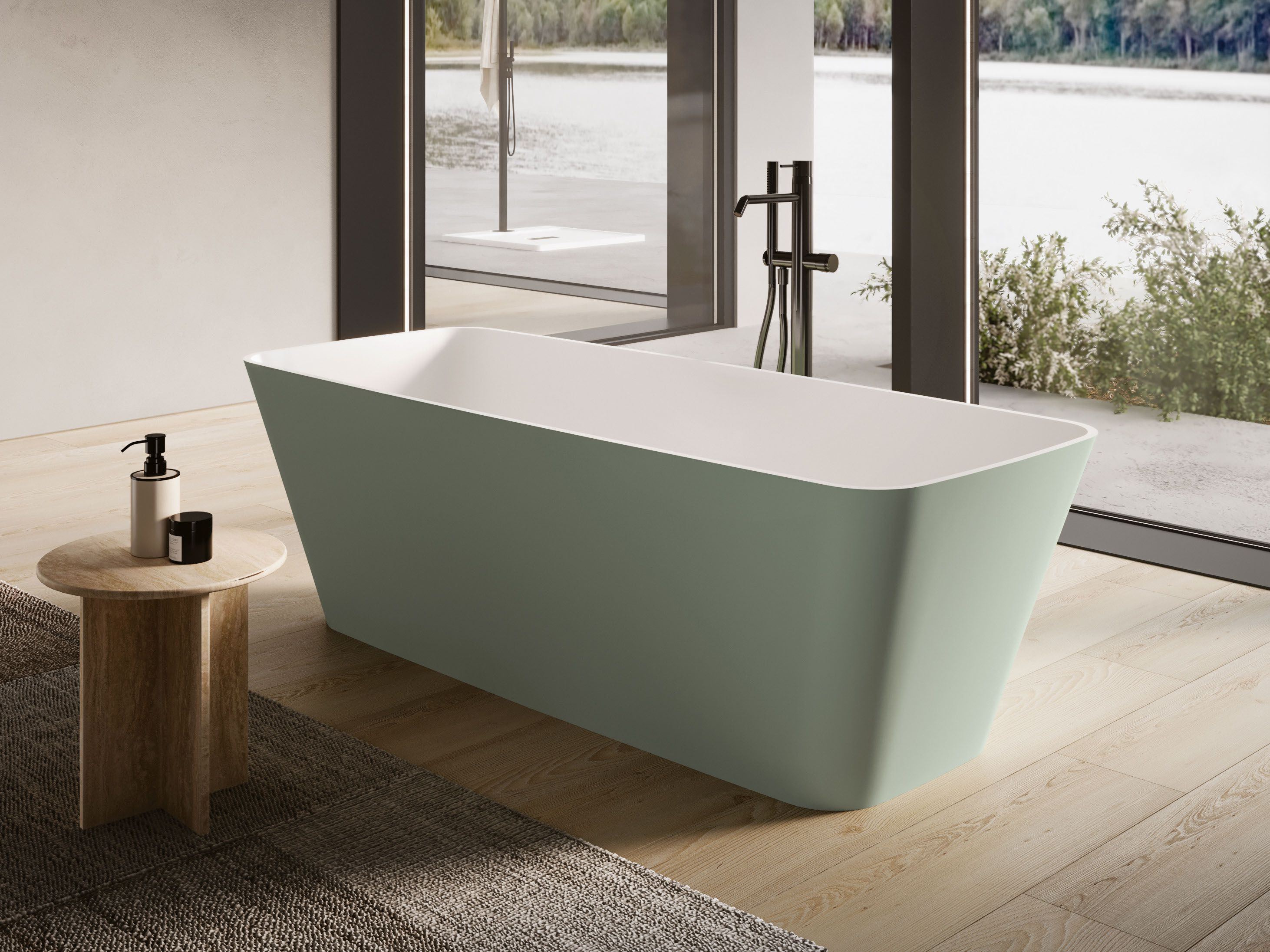 Отдельно стоящая или настенная прямоугольная ванна DISENIA ARES ARCH-00145987