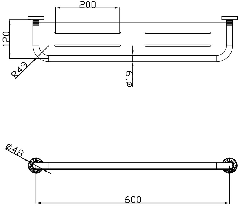 JEE-O Полка для ванной из стали Soho 701-0080/2/8/9 - Вид №1