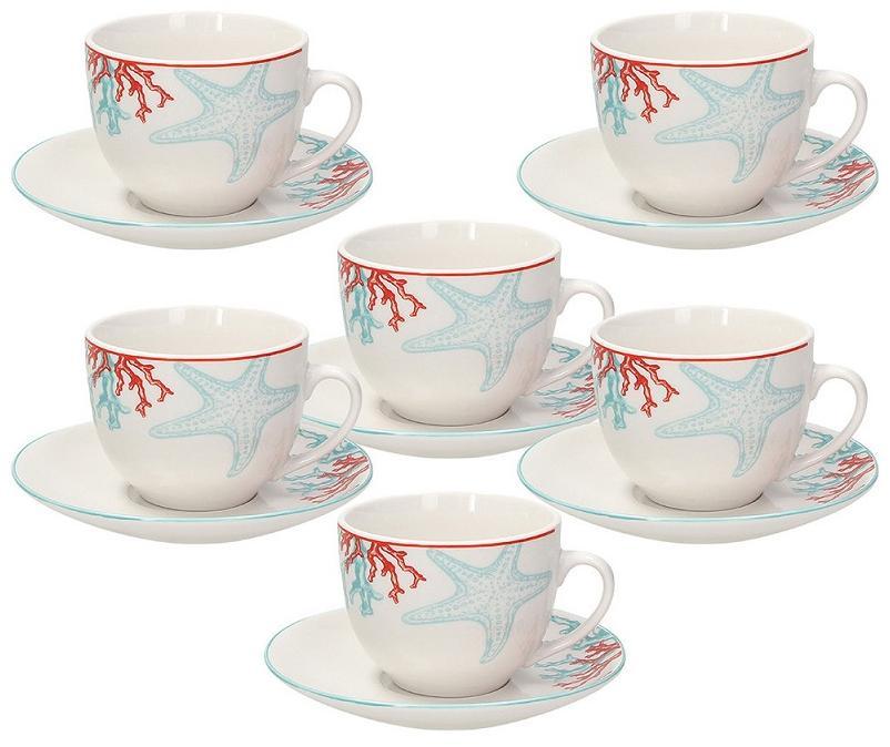 Набор чайных пар Metropol Alyssa 260 мл - 6 шт Tognana ME085025678