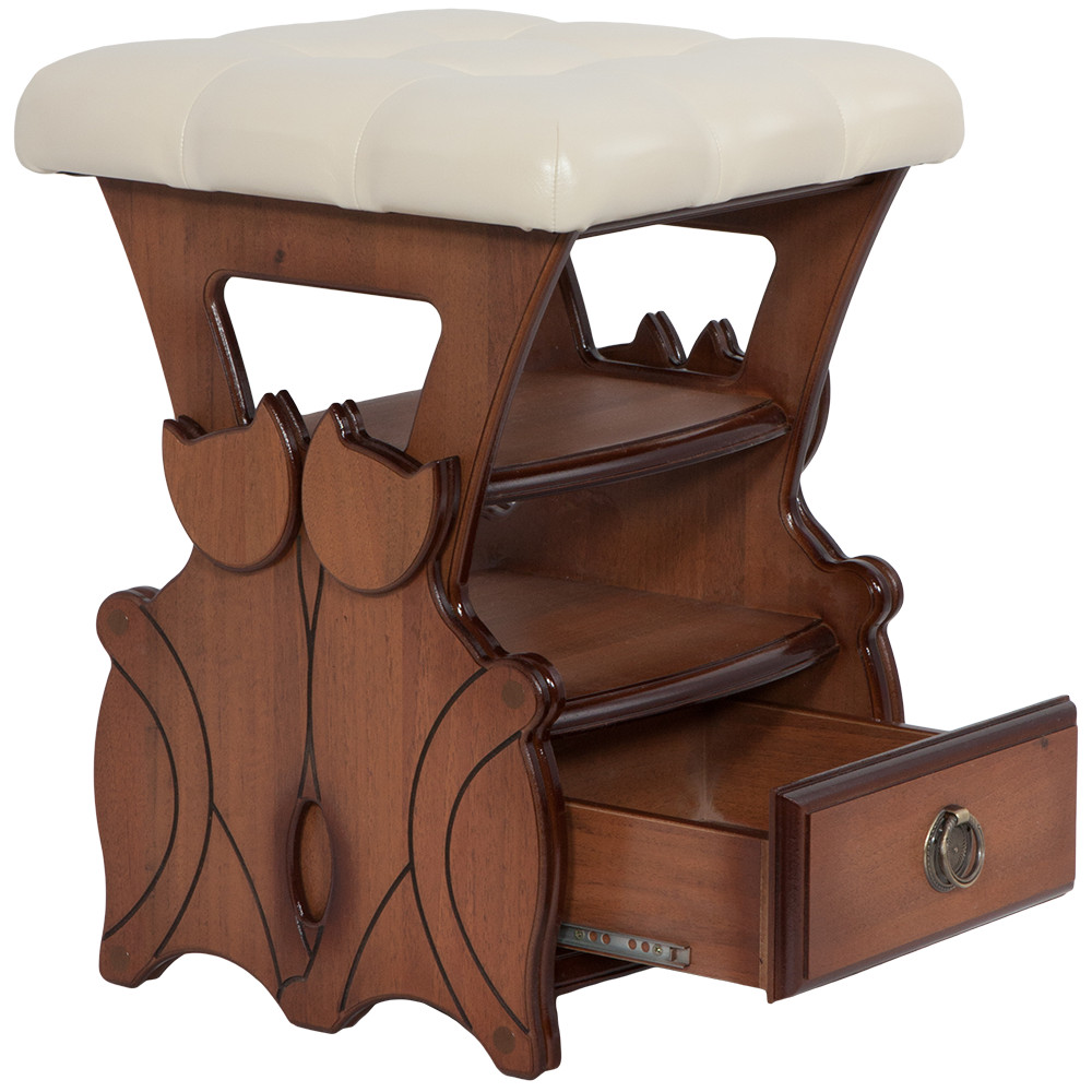 11178 Табурет с ящиком Марта 2 Молочный BOGACHO 4627170342844 - Вид №1