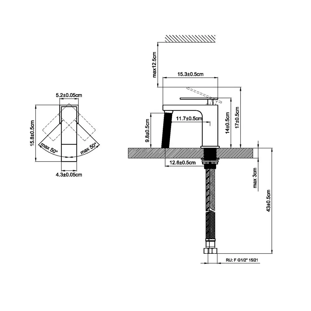 Смеситель для раковины KONSENSA Прато с керамическим картриджем 89396324 STLM-1582065 - Вид №2