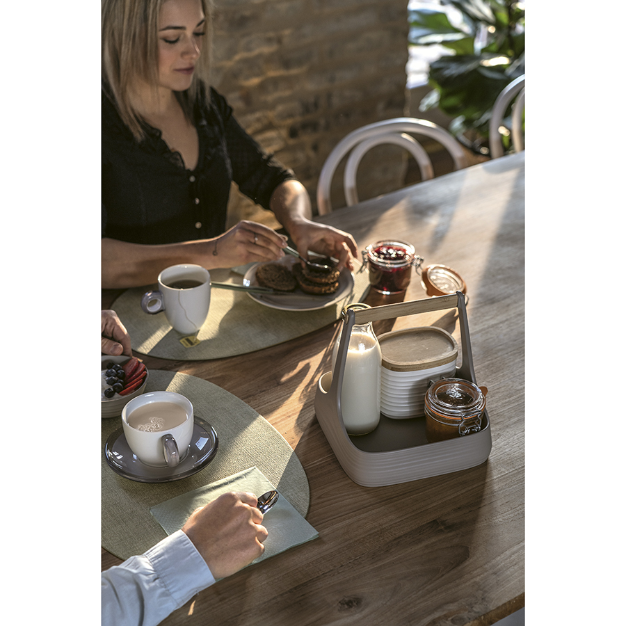 22604660 Салфетка подстановочная овальная двухсторонняя fabric, мятная Guzzini  - Вид №1