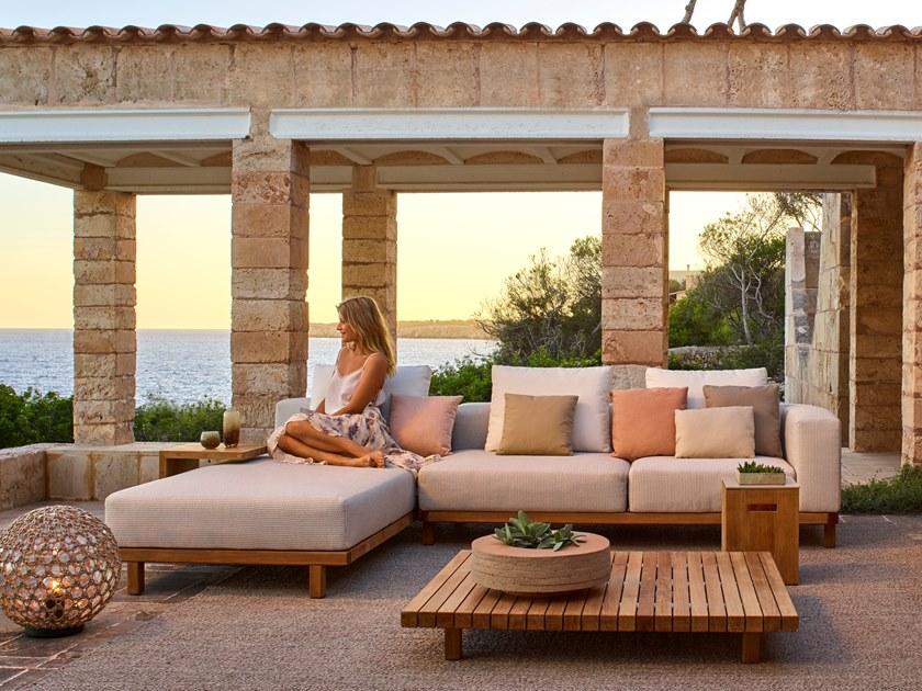 TRIBÙ Модульный садовый диван с водоотталкивающими подушками Vis à vis sofa sun-id-1365364 - Вид №2