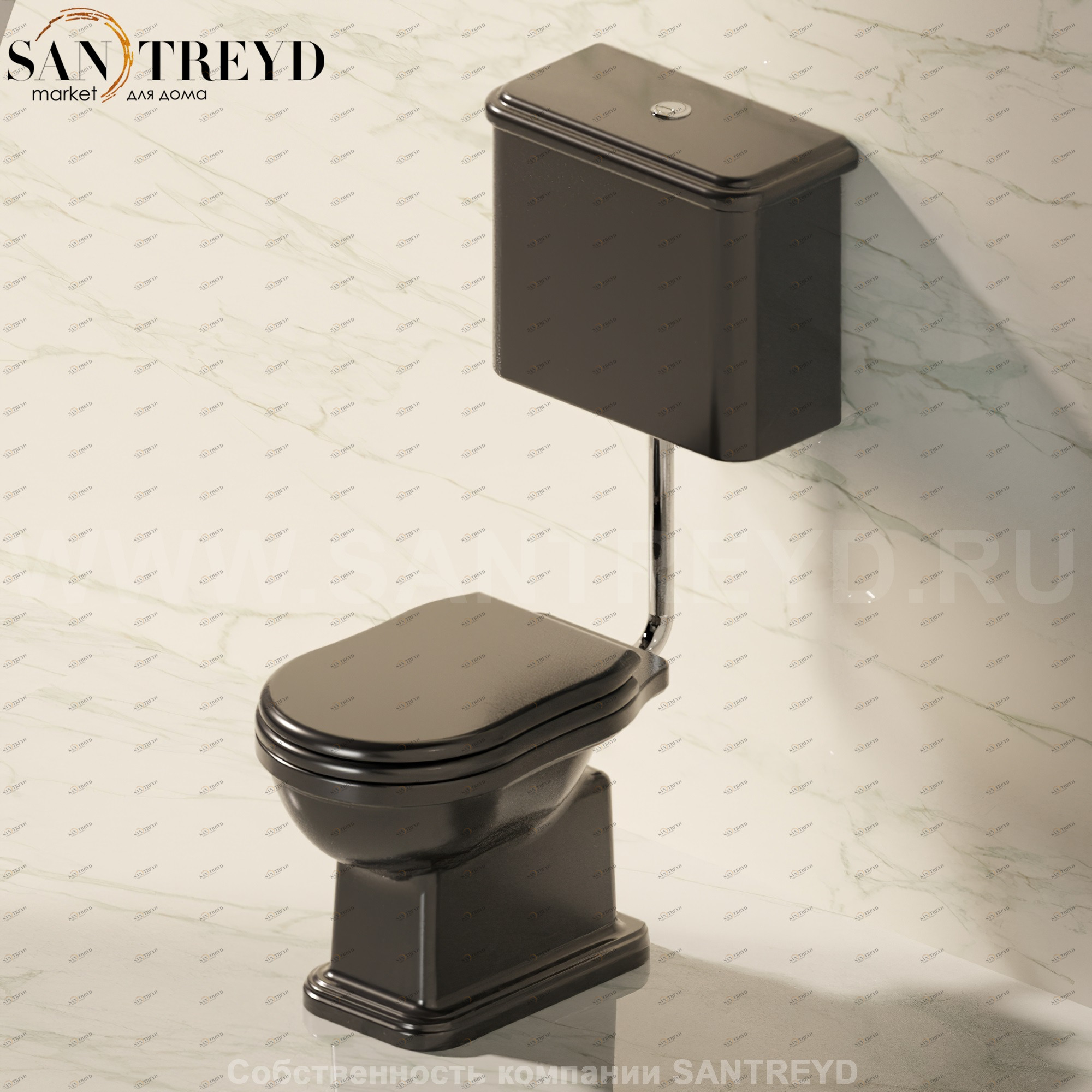 6004.9017 Бачок для унитаза Черный Ceramica Flaminia  Италия 