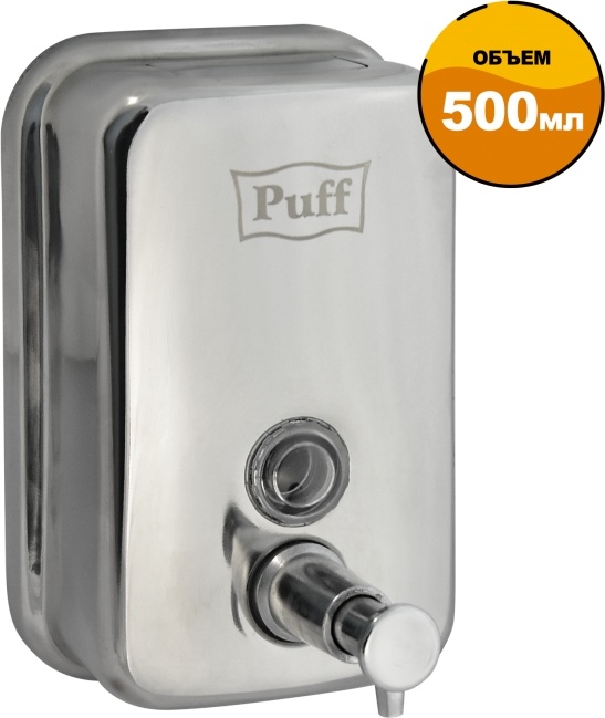 1402.098 Дозатор для жидкого мыла из нерж стали антивандальный 8605 PUFF  - Вид №9