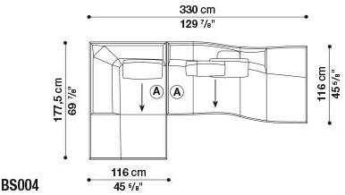 B&B Italia Модульный угловой диван из ткани Bend sun-id-1444225 - Вид №26