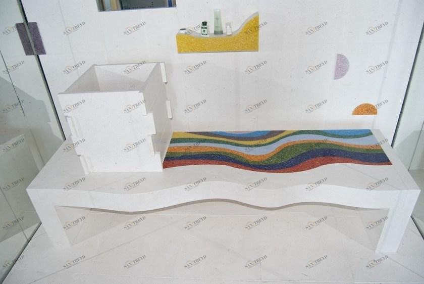 RAMA 1956 Мебель для умывальника из натурального камня и муранского стекла Concept sun-id-1467013