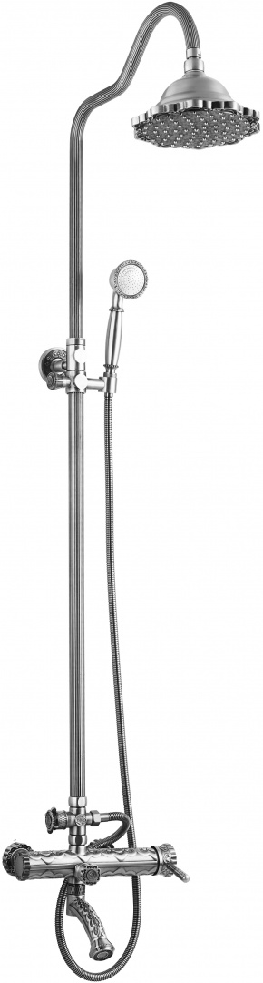 Душевая стойка ZorG Antic A 103DS-SL, серебро