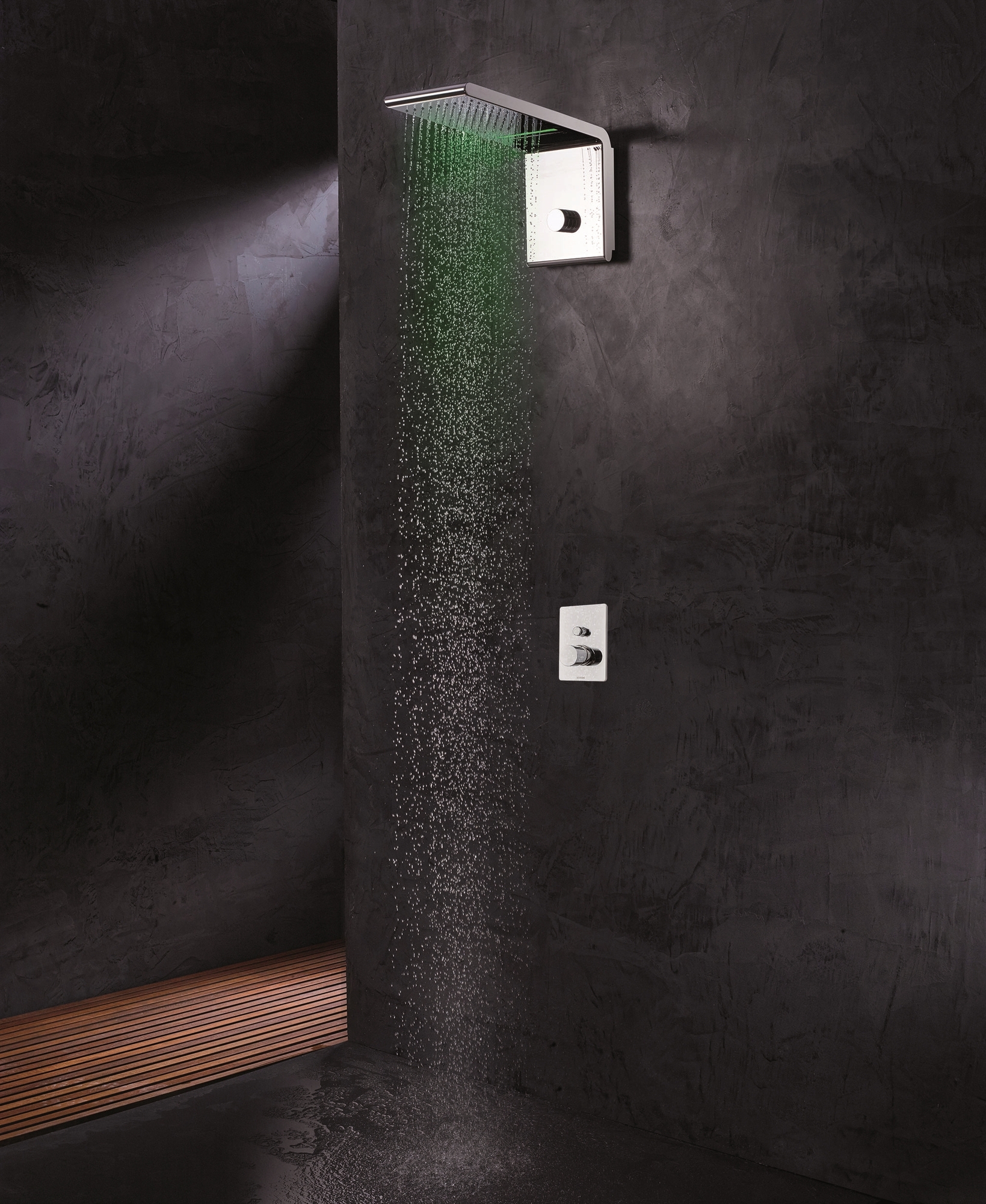 I00634 Потолочный & настенный душ Syncro-Rain - 3 Sprays - RGB CROMOTHERAPY BOSSINI  - Вид №1