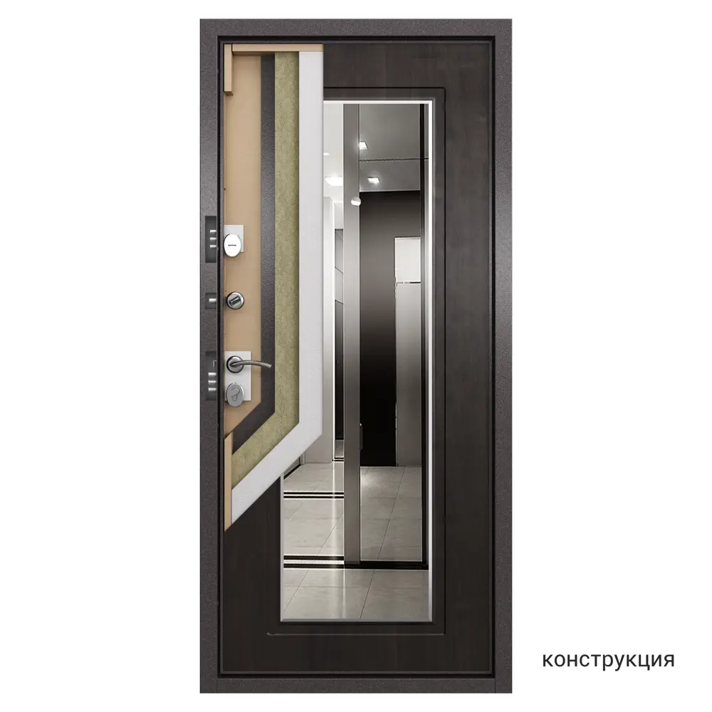 Дверь входная металлическая Грата 860 мм правая цвет скай мореный РР TOREX STLM-2109607 - Вид №15