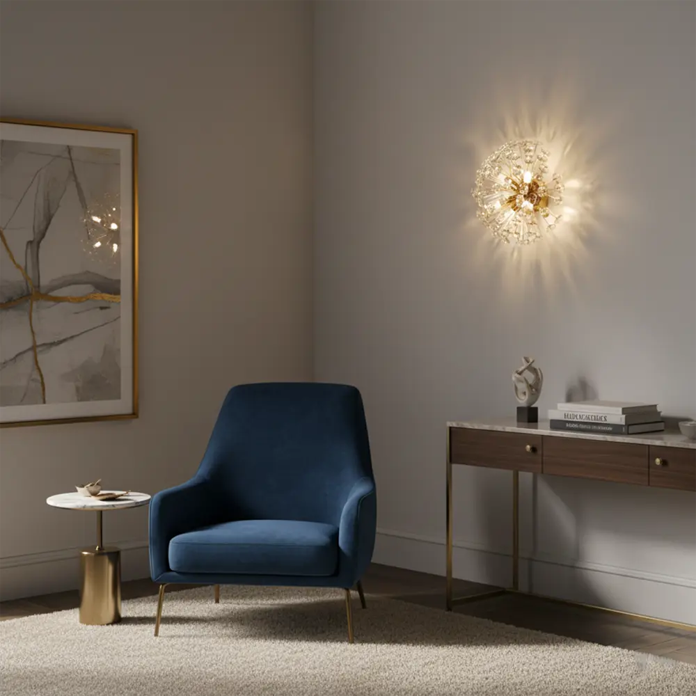 Светильник бра настенный Estares Nessa цвет золото STLM-2197466 - Вид №3