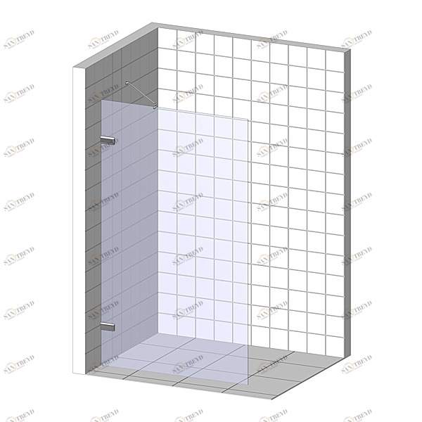 Душевая перегородка в нишу 95x200 GK-861NA стекло прозрачное 6 мм GUTEWETTER TREND DOOR 95X200GK861NA