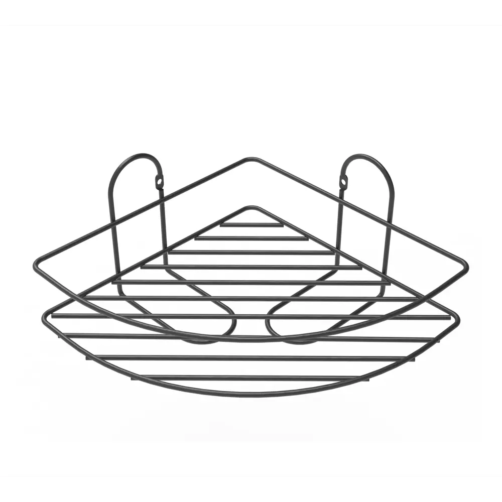 Полка для ванной Lemer Nil одноярусная 23x23 см металл цвет графит STLM-2030186 - Вид №1