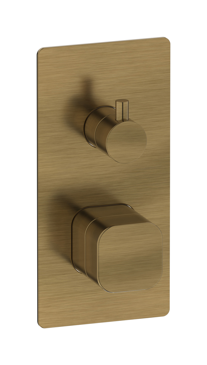 Прогрессивный настенный смеситель для душа на 2 потребителя. WE ARE IB eo310mb_1 Modern Bronze Elio