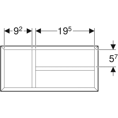 500.678.00.1 Перегородка для выдвижного ящика Geberit H-образная, для верхнего выдвижного ящика Geberit  - Вид №2