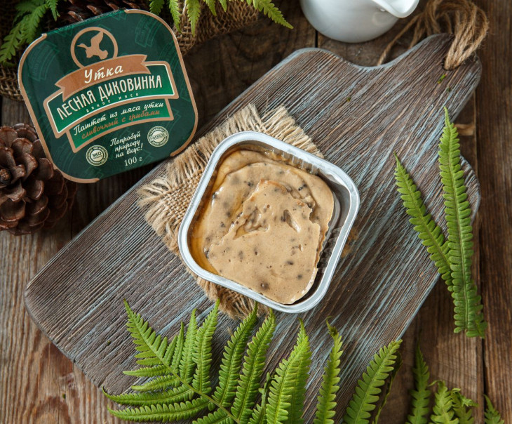 5180 Паштет из мяса утки сливочный с грибами (ламистер) Вкусляндия  - Вид №1