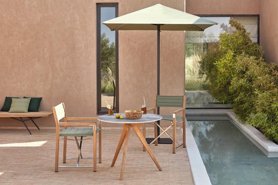 MNST983 Обеденный стол teak nero ⌀100см Manutti Torsa - Вид №32