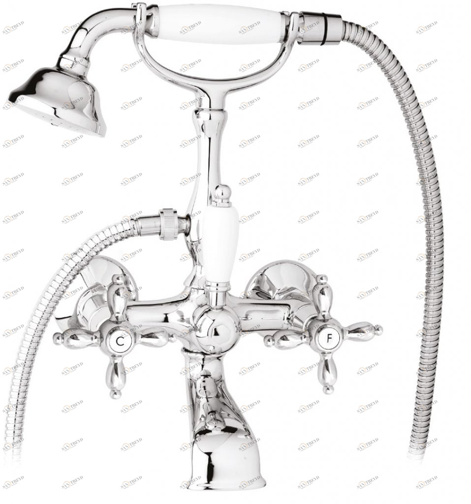 Смеситель для ванны с ручным душем, шлангом 150 см CEZARES NOSTALGIA-VD-01-Bi