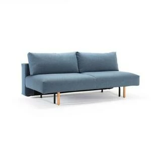 Диван Frode с ножками Stem из светлого дерева, голубой