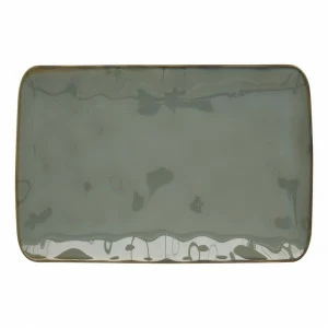 Тарелка фарфоровая прямоугольная большая серая Interiors EASY LIFE INTERIORS 00-3946747 Серый