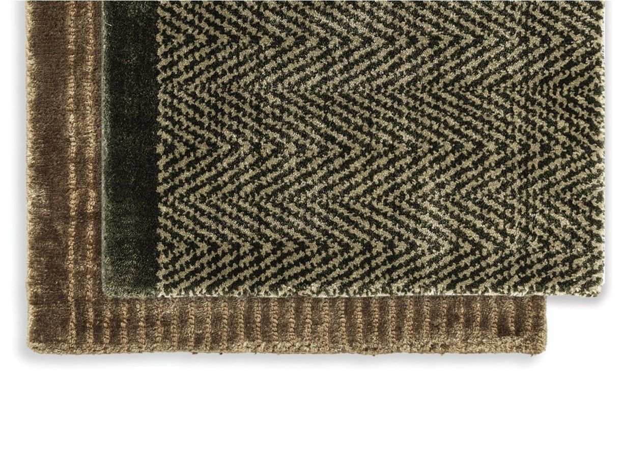 Полосатый Шелковый прямоугольный ковер ручной работы Poltrona Frau коллекция-мебель и аксессуары ARCH-00125108 - Вид №2