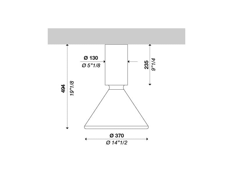 Выдувное стекло светодиодный потолочный светильник Andcosta Pin ARCH-00026067 - Вид №2