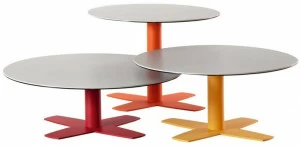 MOBLIBERICA Низкий круглый керамический журнальный столик Croix