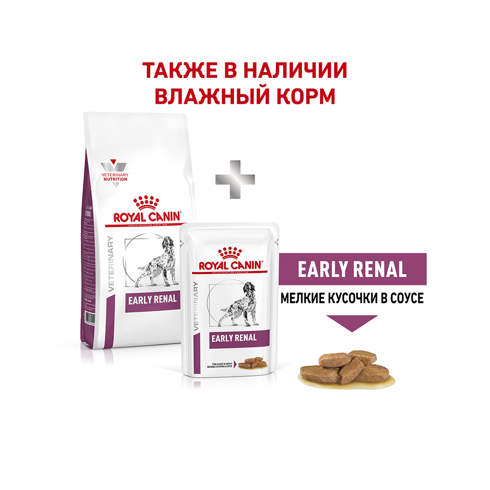 ПР0056153 Корм для собак Vet Diet Early Renal при ранней стадии почечной недостаточности сух. 7кг ROYAL CANIN  - Вид №7