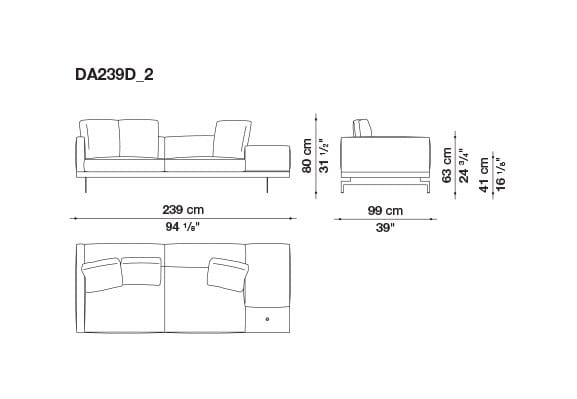 3-местный тканевый диван с полуостровом B&B Italia док ARCH-00061121 - Вид №85