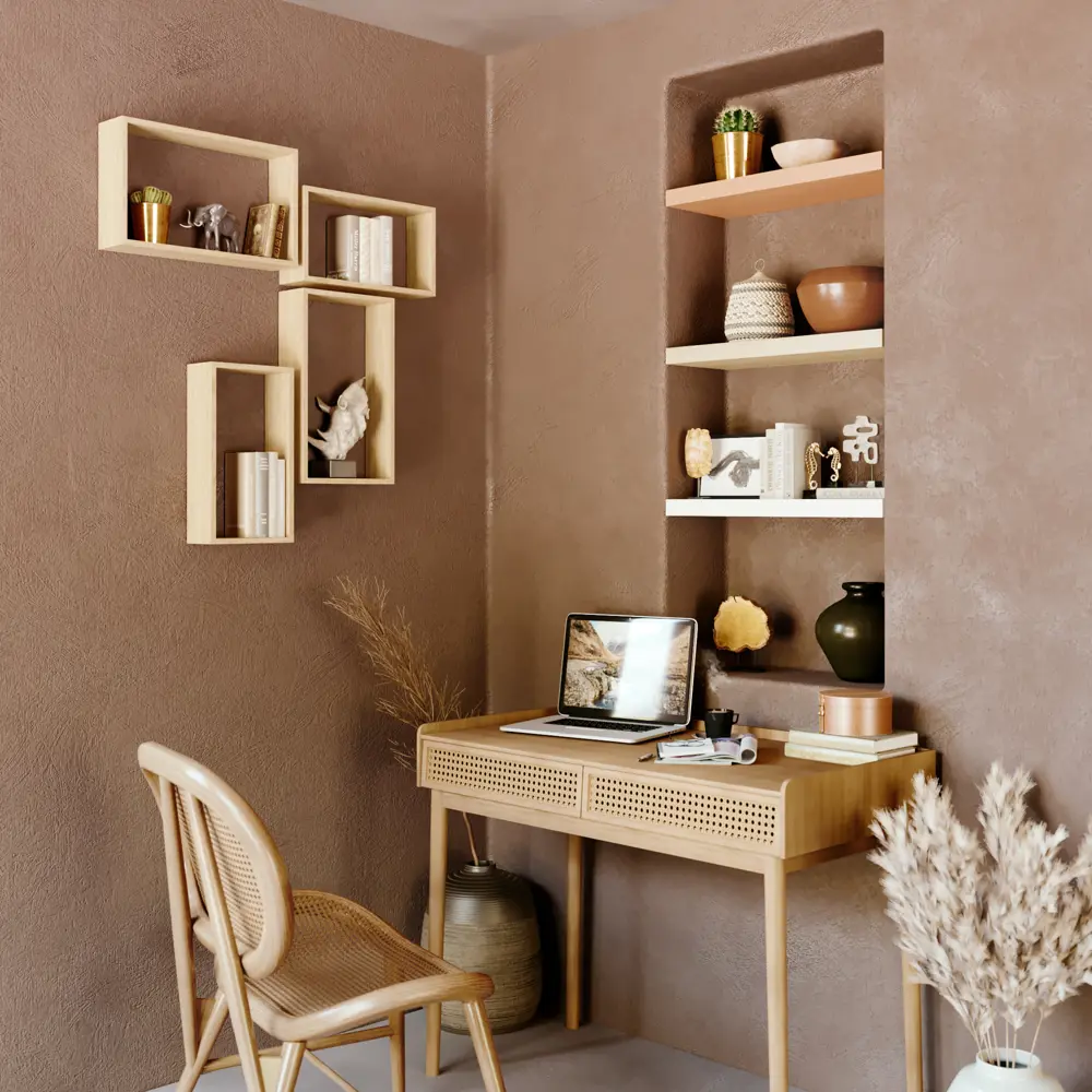 SPACEO: Набор полок из массива эвкалипта 45×27/40×22 см 82877496 STLM-0037343 - Вид №6