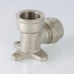 VTm.354.N.002005 Фитинг обжимной – угольник с креплением (водорозетка) Valtec 20 мм х 3/4"  - Вид №7