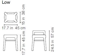Стальной низкий стул RS Barcelona OMBRA ARCH-00121467 - Вид №5