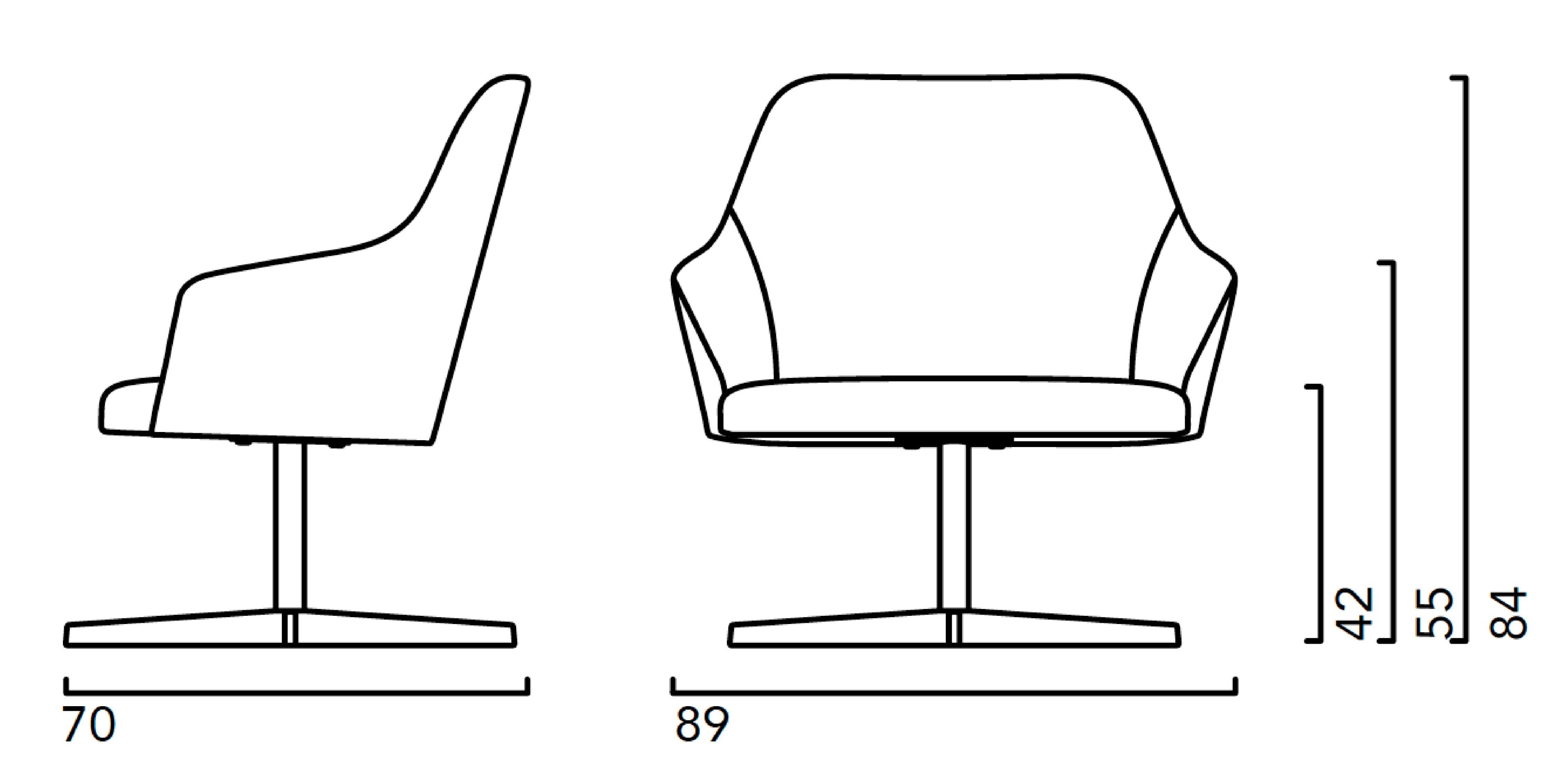 Спицевое вращающееся кресло Crassevig ARCH-00084455 - Вид №3
